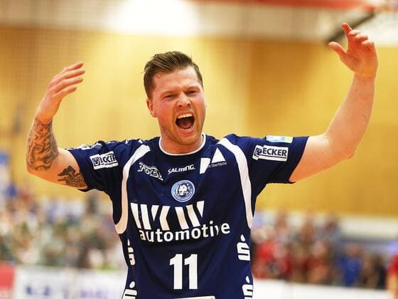 HBL 2. Handball Bundesliga, Saison 2017 2018, 31. Spieltag, Bergischer HC - Wilhelmshavener HV -- Jubelnder Arnor Gunnarsson ( Bergischer HC)