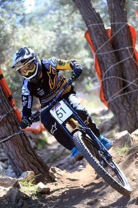 Themen der Woche - SPORT Bilder des Tages - SPORT Downhill World Cup Losinj 2018 21.04.2018., Veli Losinj, Croatia - From 21-22 April 2018, around 300 competitors from all over the world will descend the 1.8 km of paths and lookouts of the island of vitality, taking part in an extreme bike race in the World Cup - Downhill Losinj. Extreme mountain bike race or Downhill, which stemmed from spring training of Slovenian cyclists, and nowadays is considered as a reputable international race with full support from the Town of Mali Losinj, Jadranka d.d., Tourism Board of the Town of Mali Losinj, and Ministry of tourism of the Republic of Croatia. Rafael Gituerrez Villegas.  SlavkoxMidzor PIXSELL