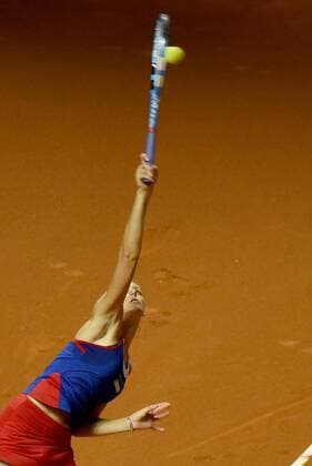 Karolina Pilskova (CZE). Deutschland, Stuttgart: Tennis, FedCup, Weltgruppe Halbfinale: Deutschland vs Tschechien am 22.04.2018, Porsche-Arena.