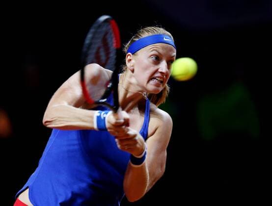 BAU 22.04.2018 Stuttgart Tennis Fed Cup GER vs. CZE, Petra Kvitova (CZE)