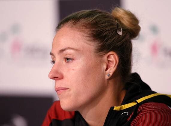 BAU 22.04.2018 Stuttgart Tennis Fed Cup GER vs. CZE, Angelique Kerber (GER) im Interview