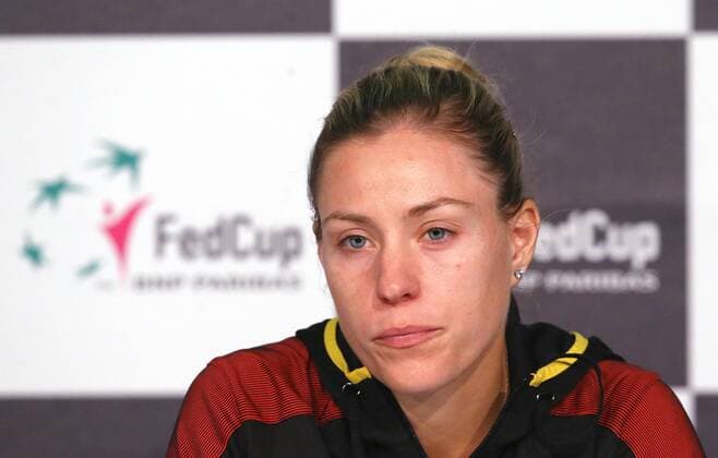 Themen der Woche - SPORT Bilder des Tages - SPORT BAU 22.04.2018 Stuttgart Tennis Fed Cup GER vs. CZE, Angelique Kerber (GER) im Interview