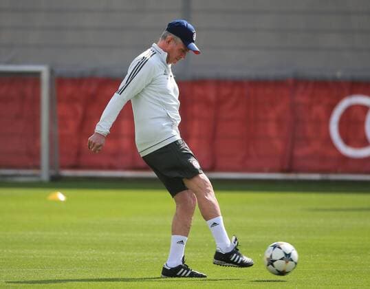 2018, CL, FCB Abschlusstraining,Saebenerstrasse Muenchen, Fussball, im Bild: FCB Trainer Jupp Heynckes (FCB)