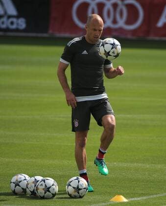 2018, CL, FCB Abschlusstraining,Saebenerstrasse Muenchen, Fussball, im Bild: Arjen Robben (FCB)