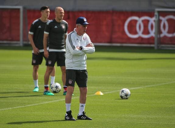 2018, CL, FCB Abschlusstraining,Saebenerstrasse Muenchen, Fussball, im Bild: FCB Trainer Jupp Heynckes (FCB)