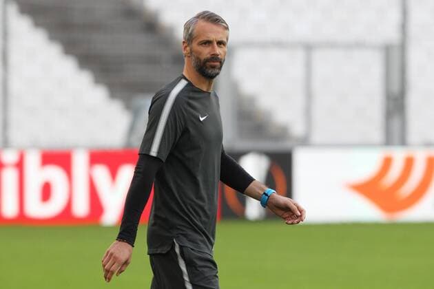 SOCCER - EL, Marseille vs RBS MARSEILLE,FRANCE,25.APR.18 - SOCCER - UEFA Europa League, semifinal, Olympique de Marseille vs Red Bull Salzburg, training. Image shows head coach Marco Rose (RBS). GEPAxpictures xMathiasxMandl