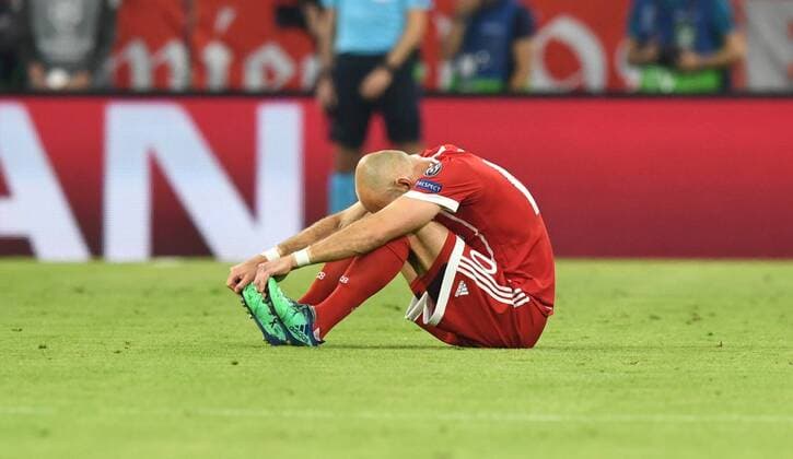 Bilder des Tages - SPORT Fussball, Herren, Saison 2017 2018, Champions League, Halbfinale (Hinspiel), FC Bayern München - Real Madrid, Arjen Robben (Bayern München), 25.04. 2018, Copyright: xMatthiasxKochx