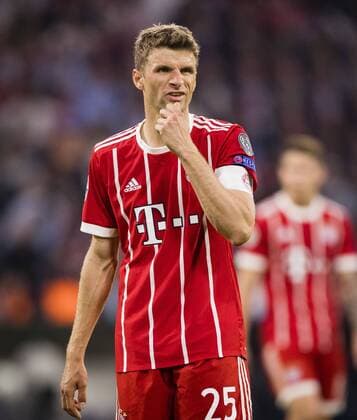 München, 25.04.2018 Thomas Müller (FCB) enttäuscht Bayern München - Real Madrid