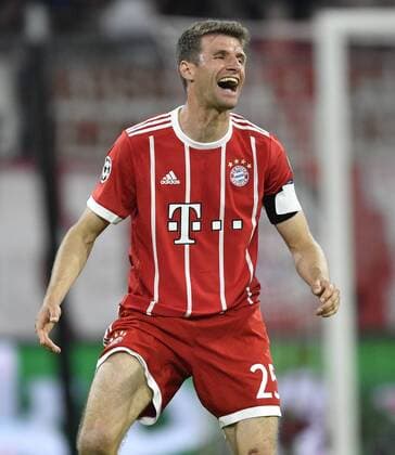Thomas Müller FC Bayern München Gestik, Geste FC Bayern München FCB vs Real Madrid CF UEFA Champions-League CL Halbfinale Hinspiel Spiel 1 Saison 2017 2018 München Allianz Arena 25.04.2018 FC Bayern München FCB vs Real Madrid CF