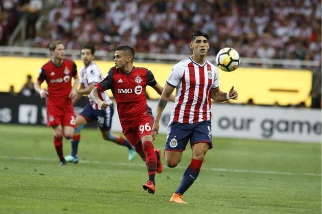 Fußball, Deportivo Guadalajara gewinnt Concacaf Champions League April 25, 2018 - EUM20180425DEP26.JPG.GUADALAJARA, Jal. SoccerFutbol-Chivas.- Acciones del encuentro de la final de la Liga de Campeones de la Concacaf entre las Chivas del Guadalajara y el Toronto FC en el estadio Akron, la noche de este miercoles 25 de abril de 2018. Foto: Agencia EL UNIVERSALAgustin SalinasRCC. Latin News: April 25, 2018  - ZUMAu78_ 20180425_zaf_u78_592 Copyright: xElxUniversalx
