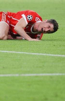 München , Fußball Champions League Halbfinale Hinspiel , Bayern München vs. Real Madrid , Robert Lewandowski ( Bayern )