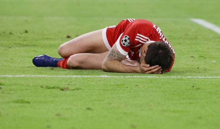 Bilder des Tages - SPORT München , Fußball Champions League Halbfinale Hinspiel , Bayern München vs. Real Madrid , Javi Martinez ( Bayern )