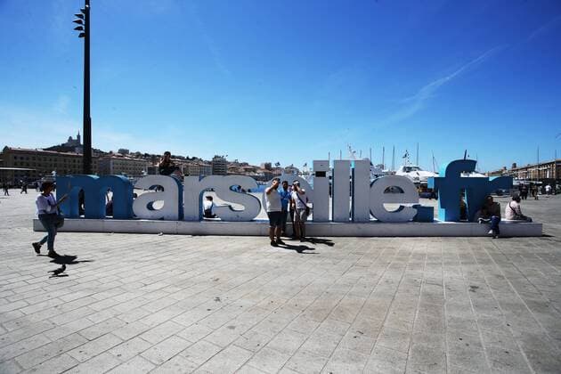 SOCCER - EL, Marseille vs RBS MARSEILLE,FRANCE,26.APR.18 - SOCCER - UEFA Europa League, semifinal, Olympique de Marseille vs Red Bull Salzburg. Image shows the city of Marseille. GEPAxpictures xMathiasxMandl