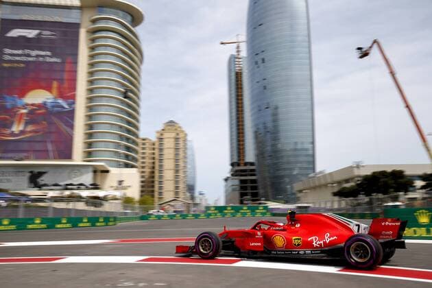 Motorsports: World Championship WM Weltmeisterschaft 2018; Grand Prix Azerbaijan, Grand Prix of Europe, Formula 1 2018 Azerbaijan Grand Prix, 7 Kimi Raikkonen (FIN, Scuderia Ferrari), Baku Azerbaijan