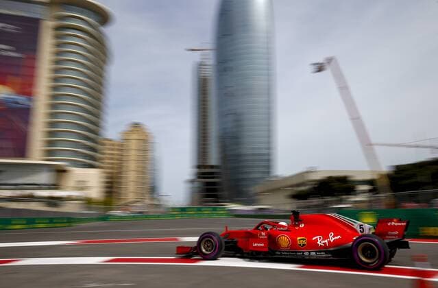 Motorsports: World Championship WM Weltmeisterschaft 2018; Grand Prix Azerbaijan, Grand Prix of Europe, Formula 1 2018 Azerbaijan Grand Prix, , 5 Sebastian Vettel (GER, Scuderia Ferrari) Baku Azerbaijan