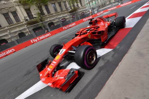 Sebastian Vettel, Scuderia Ferrari, formula 1 GP, Baku Aserbaidschan 27.04.2018 Photo:mspb Jerry Andre Sebastian Vettel, formula 1 GP, Aserbaidschan 2018
