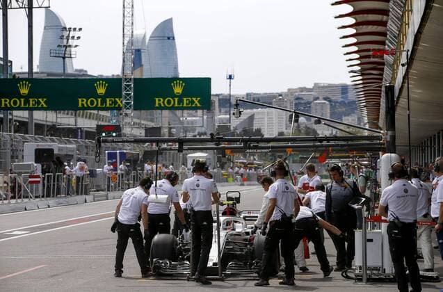 Motorsports: World Championship WM Weltmeisterschaft 2018; Grand Prix Azerbaijan, Grand Prix of Europe, Formula 1 2018 Azerbaijan Grand Prix, , 16 Charles Leclerc (MON Alfa Romeo Sauber F1 Team) , Baku Azerbaijan