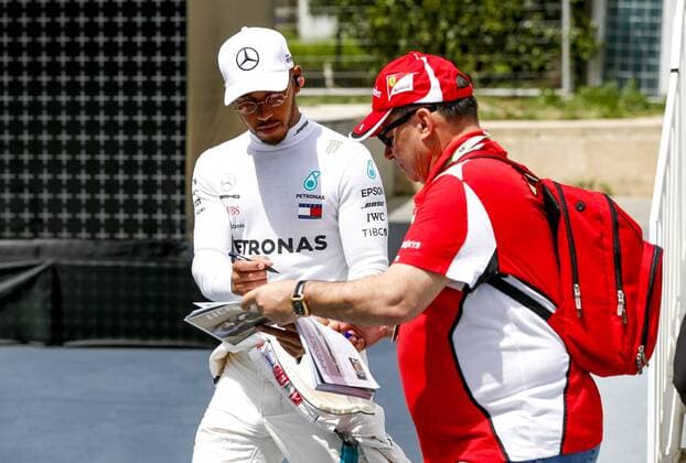 Motorsports: World Championship WM Weltmeisterschaft 2018; Grand Prix Azerbaijan, Grand Prix of Europe, Formula 1 2018 Azerbaijan Grand Prix, 44 Lewis Hamilton (GBR, Mercedes AMG Petronas F1 Team), Baku Azerbaijan