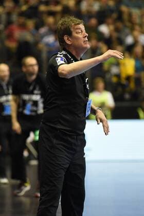 Handball, Herren, EHF-Pokal, Saison 2017 18, Viertelfinale, Rückspiel, Füchse Berlin - RK Nexe, Cheftrainer Velimir Petkovic (Füchse Berlin), 28.04.18, Copyright: xMichaelxHundtx xMatthiasxKochx