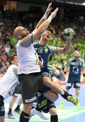 28.04.18, Handball - EHF CUP Quarter Final, Füchse Berlin - CRO RK Nexe Bild: Hans Lindberg Handball - EHF CUP Quarter Final - Füchse Berlin - CRO RK Nexe