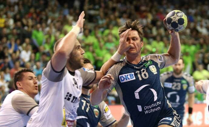 28.04.18, Handball - EHF CUP Quarter Final, Füchse Berlin - CRO RK Nexe Bild: Hans Lindberg Handball - EHF CUP Quarter Final - Füchse Berlin - CRO RK Nexe