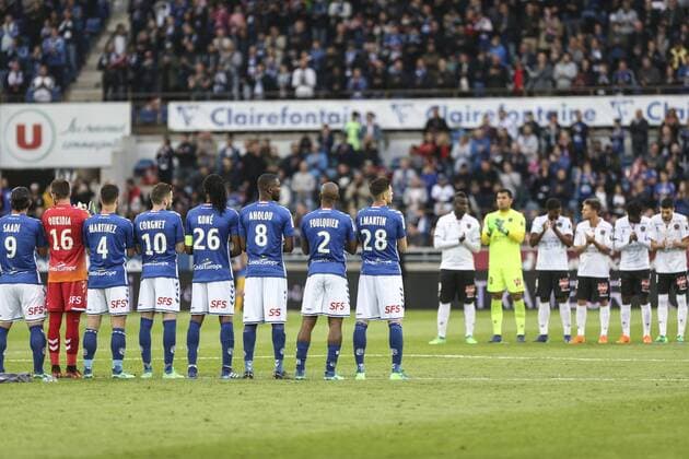Racing Strasbourg vs Nice during the French L1 football match between Strasbourg (RCSA) and Nice (OGC) on April 28, 2018 at the Meinau stadium in Strasbourg, eastern France. FOOTBALL : Strasbourg vs Nice - Ligue 1 - 28 04 2018 ElyxandroCegarra Panoramic 