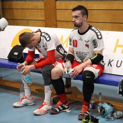 Fabian Dykta (TGS) und Davor Sruk (TGS, 10) TV Neuhausen vs TGS Pforzheim; Handball; 3. Liga Neuhausen Copyright: xEibner-Pressefotox EP_akh
