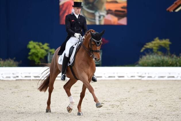 Dressur - Horses and Dreams 2018 - CDI4* GP FS - Grand Prix Freestyle to Music am 28.04.2018 auf dem Hof Kasselmann in Hagen a.T.W. Frederic Wandres (Deutschland) auf dem Pferd Duke Of Britain.