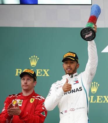 Motorsports: World Championship WM Weltmeisterschaft 2018; Grand Prix Azerbaijan, Grand Prix of Europe, Formula 1 2018 Azerbaijan Grand Prix, 44 Lewis Hamilton (GBR, Mercedes AMG Petronas F1 Team), Baku Azerbaijan