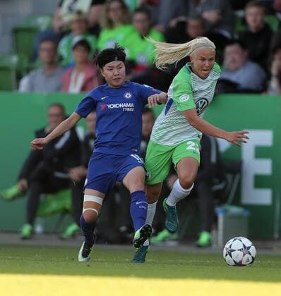 Pernille Harder (VfL Wolfsburg), Ji So Yun (Chelsea LFC)