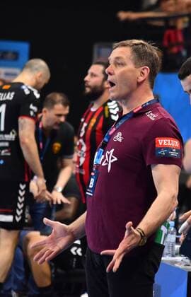 29.04.2018 Skopje(FYR Macedonia) HC Vardar-THW Kiel 2nd 1 4 final match Champions League men s handball Alfred Gislason THW Kiel coach :Str 