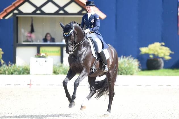 Dressur - Horses and Dreams 2018 - CDI4* GPS - Grand Prix Special (GPS) am 29.04.2018 auf dem Hof Kasselmann in Hagen a.T.W. Therese Nilshagen (Schweden) auf dem Pferd Dante Weltino Old.