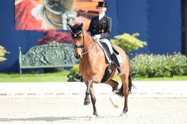 Dressur - Horses and Dreams 2018 - CDI4* GPS - Grand Prix Special (GPS) am 29.04.2018 auf dem Hof Kasselmann in Hagen a.T.W. Jessica von Bredow-Werndl (Deutschland) auf dem Pferd Zaire-E.