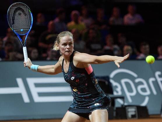 GER, Porsche Tennis Grand Prix 2018 29.04.2018, Porsche-Arena, Stuttgart, GER, Porsche Tennis Grand Prix 2018, Finale, Doppel, Raquel Atawo (USA), Anna-Lena Grönefeld Groenefeld (GER) vs Kveta Peschke (CZE), Nicole Melichar (USA) im Bild Anna-Lena Grönefeld Groenefeld (GER)