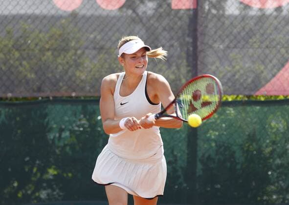 Tennis - Turnier - 28.04.2018 - Wiesbaden Tennis Open v.l. Katarina Savatska Wiesbaden Tennis Open