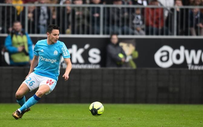 Florian Thauvin ( Olympique Marseille ) FOOTBALL : SCO Angers vs Olympique de Marseille - Ligue 1 - Angers - 29 04 2018 FedericoPestellini Panoramic 