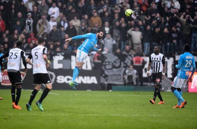 Adil Rami ( Olympique Marseille ) FOOTBALL : SCO Angers vs Olympique de Marseille - Ligue 1 - Angers - 29 04 2018 FedericoPestellini Panoramic 