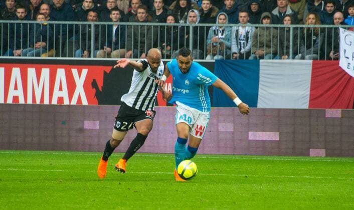Dimitri Payet ( Olympique Marseille ) FOOTBALL : SCO Angers vs Olympique de Marseille - Ligue 1 - Angers - 29 04 2018 FedericoPestellini Panoramic 