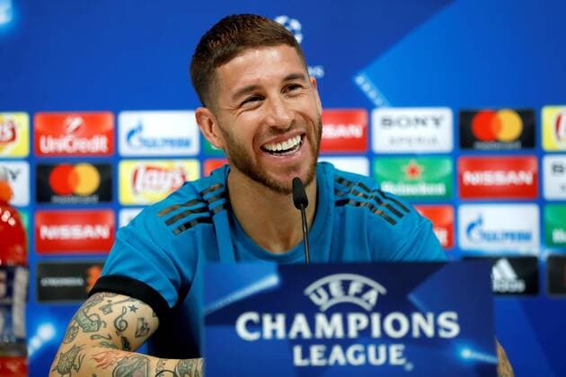 Real Madrid s Spanish defender Sergio Ramos attends a press conference PK Pressekonferenz at Valdebebas sports facilities in Madrid, Spain, 30 April 2018. Real Madrid will face Bayern Munich in their UEFA Champions League semi finals second leg match the upcoming 01 May at Santiago Bernabeu stadium in the Spanish capital. Real Madrid s presser !ACHTUNG: NUR REDAKTIONELLE NUTZUNG!  Copyright: xChemaxMoyax GRAF5995 20180430-636606961209137001