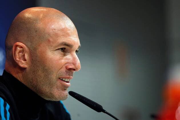 Real Madrid s head coach Zinedine Zidane speaks during a press conference PK Pressekonferenz at Valdebebas sports facilities in Madrid, Spain, 30 April 2018.Real Madrid will face Bayern Munich in their UEFA Champions League semi finals second leg match the upcoming 01 May at Santiago Bernabeu stadium in the Spanish capital. Real Madrid s presser !ACHTUNG: NUR REDAKTIONELLE NUTZUNG!  Copyright: xChemaxMoyax GRAF5979 20180430-636606961866317879