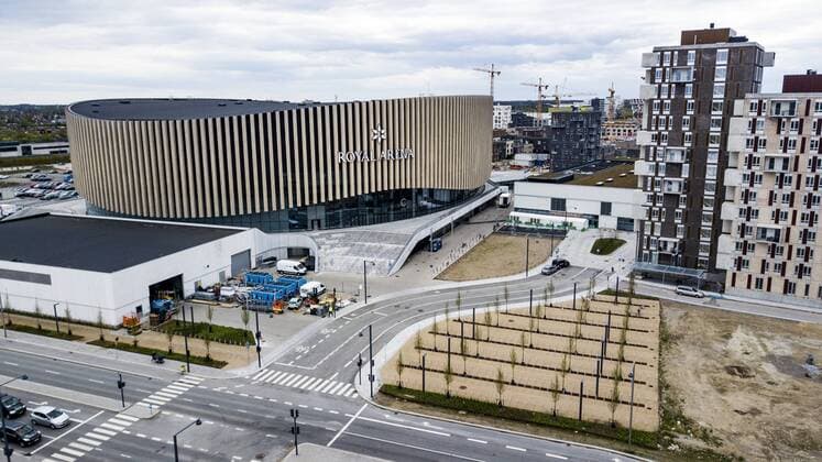 180501 Royal Arena fotograferad inför ishockey-VM den 1 april 2018 i Köpenhamn. Copyright: LUDVIGxTHUNMAN BB180501LT008