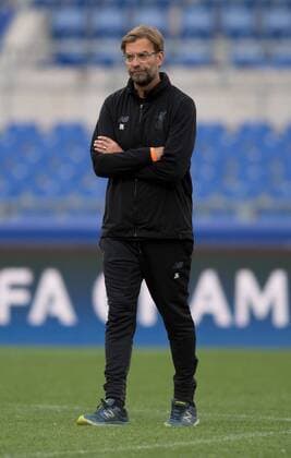 Liverpool Training Liverpool manager Jurgen Klopp during the Liverpool training session at the Stadio Olimpico, Rome Content Not Available For UK Newspapers Copyright: xRussellxHartx FIL-11728-0002