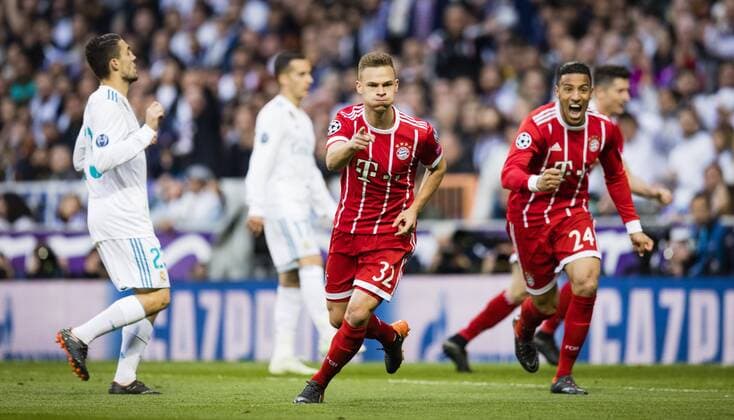 Madrid, 01.05.2018 Torjubel: Joshua Kimmich (FCB), Corentin Tolisso (FCB) Real Madrid - Bayern München