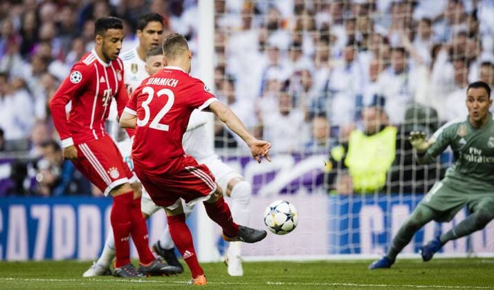 Bilder des Tages - SPORT Madrid, 01.05.2018 Tor zum 0:1 durch Joshua Kimmich (FCB) Real Madrid - Bayern München