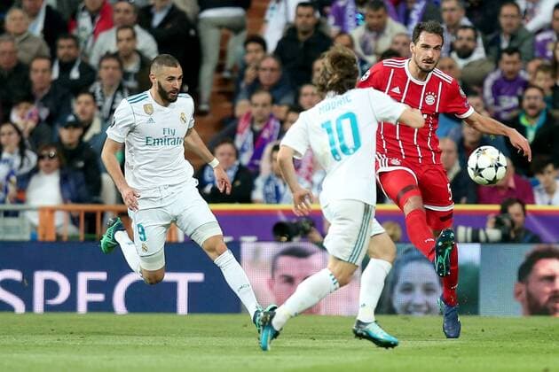 Karim Benzema ( Real Madrid CF 9 ) Luka Modric ( Real Madrid CF 10 ) Mats Hummels (FC Bayern Muenchen 5), Real Madrid CF vs FC Bayern Muenchen, Champions League, Halbfinale, Fussball, 01.05.2018, Real Madrid CF vs FC Bayern Muenchen, Champions League, Halbfinale, Fussball, 01.05.2018 Madrid Copyright: xLanger Eibner-Pressefotox EP_HLR