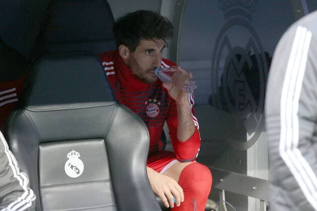 Javier Martinez (FC Bayern Muenchen 8) auf der Bank, Real Madrid CF vs FC Bayern Muenchen, Champions League, Halbfinale, Fussball, 01.05.2018, Real Madrid CF vs FC Bayern Muenchen, Champions League, Halbfinale, Fussball, 01.05.2018 Madrid Copyright: xLanger Eibner-Pressefotox EP_HLR