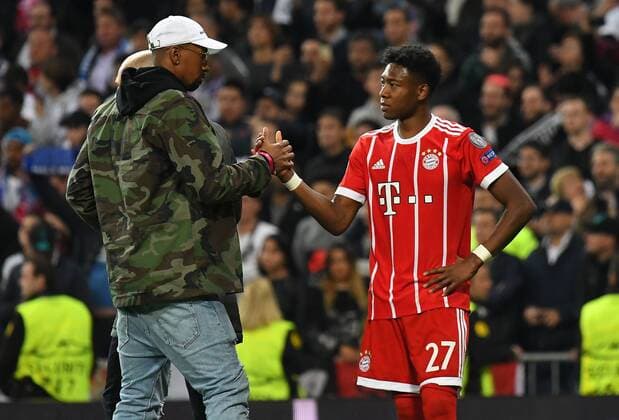 01.05.2018, xfux, Fussball Champions League, Halbfinale, Real Madrid - FC Bayern Muenchen, emspor, v.l. Jerome Boateng (FC Bayern Muenchen), David Alaba (FC Bayern Muenchen) enttaeuscht, enttaeuscht schauend, dissapointed Madrid