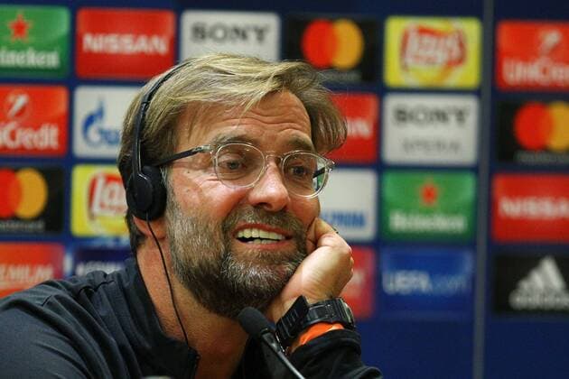 1st May 2018, Rome, Italy; Jurgen Klopp coach of Liverpool during the Liverpool press conference PK Pressekonferenz for Uefa Champions League at the Olimpic Stadium in Rome  ActionPlus12018745