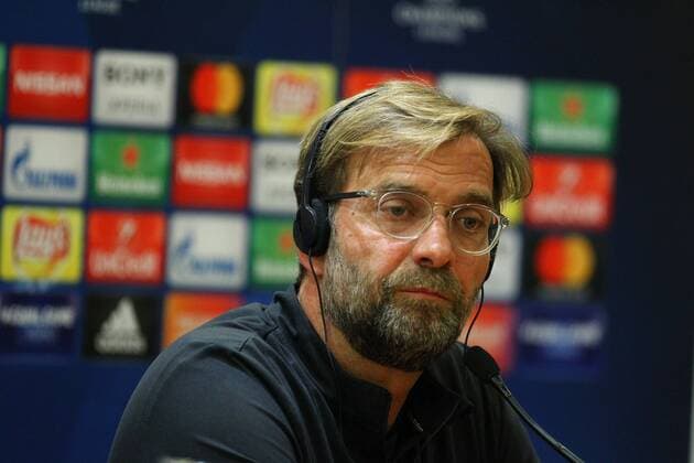 1st May 2018, Rome, Italy; Jurgen Klopp coach of Liverpool during the Liverpool press conference PK Pressekonferenz for Uefa Champions League at the Olimpic Stadium in Rome  ActionPlus12018747