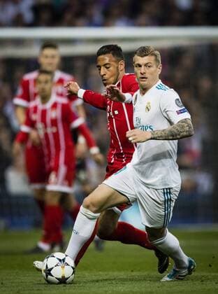 Madrid, 01.05.2018 Toni Kroos (Real), Corentin Tolisso (FCB) Real Madrid - Bayern München